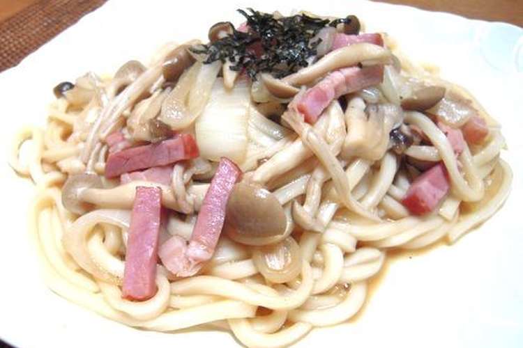めんつゆで簡単 きのこバター焼きうどん レシピ 作り方 By あ おんちかった クックパッド