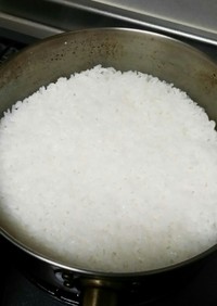 鍋での米の炊き方