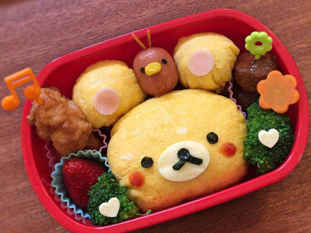 キャラ弁 クマちゃん オムライス弁当 レシピ 作り方 By Yokkoiro