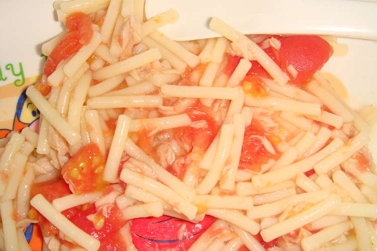 離乳食 ツナとトマトのパスタ レシピ 作り方 By Ryoseiママ クックパッド 簡単おいしいみんなのレシピが374万品