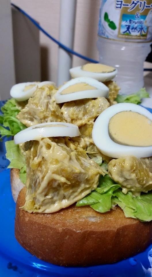 安納芋とゆで卵のキーモーソーストースト！の画像