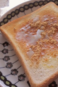甘うま!きな粉バター練乳トースト