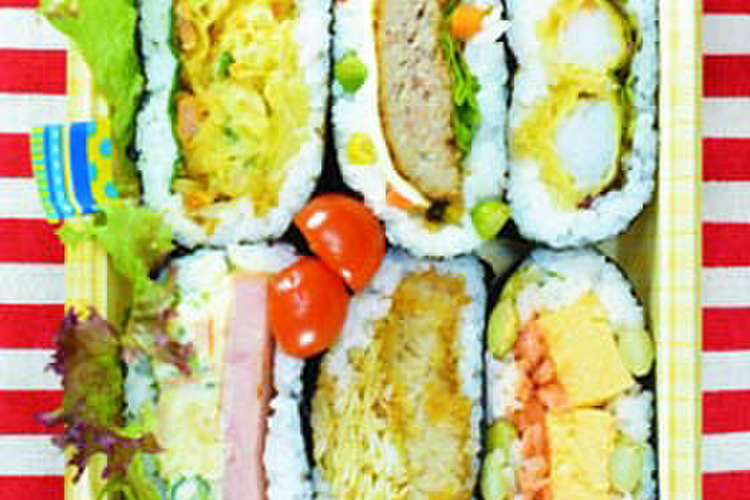 人気の具でおにぎらず弁当 レシピ 作り方 By 浜乙女 クックパッド