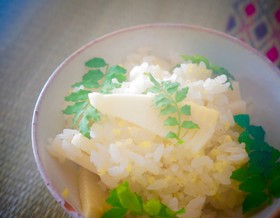 もちきび入りあっさり筍ごはん