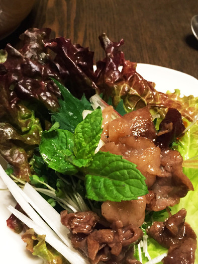 ベトナム風焼き肉〜野菜たっぷりの写真