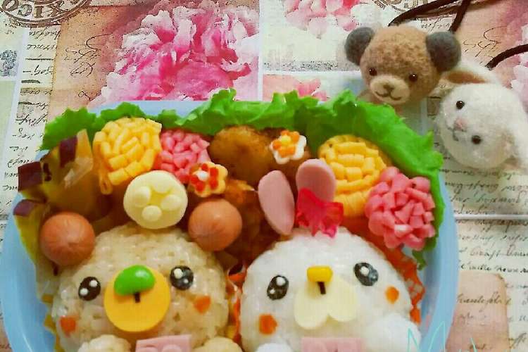 うさぎとくまのお弁当 レシピ 作り方 By ミキ クックパッド 簡単おいしいみんなのレシピが371万品