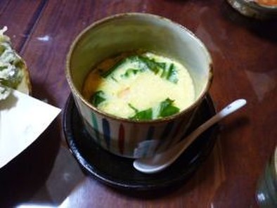のらぼう菜いりの茶碗蒸しの写真