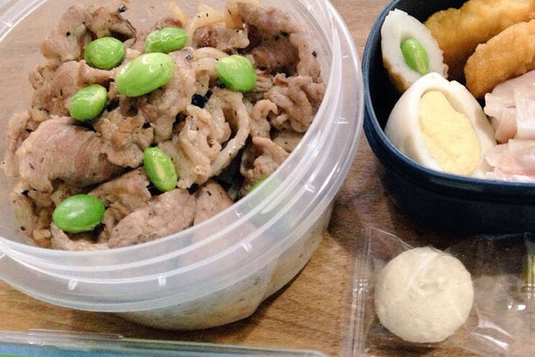 牛丼みたいな簡単豚肉焼うどん お弁当 レシピ 作り方 By 柴犬カール クックパッド