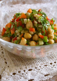 モロッコ風ミックススパイスで豆野菜サラダ