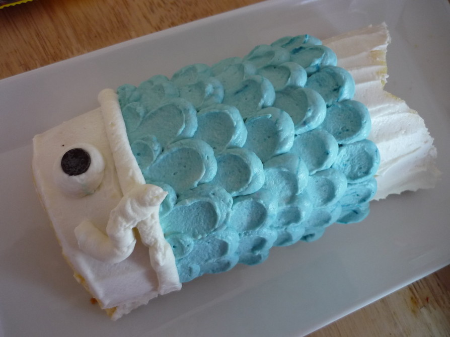こいのぼりロールケーキ・デコの仕方の画像