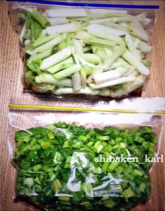 簡単カット野菜 長ねぎの冷凍食品保存の画像