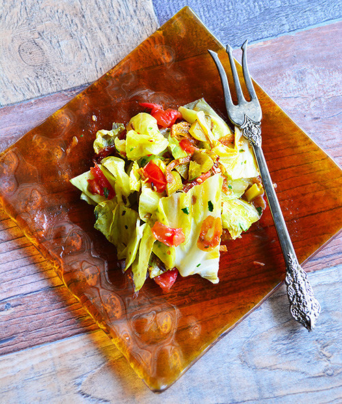 簡単3分ピクルスと春キャベツの焼きサラダの画像