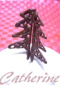 クリスマスケーキ　チョコツリー作り方