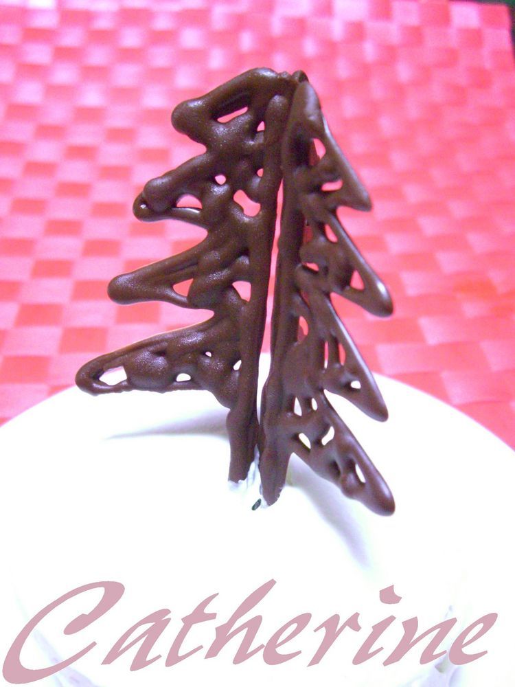 クリスマスケーキ　チョコツリー作り方の画像
