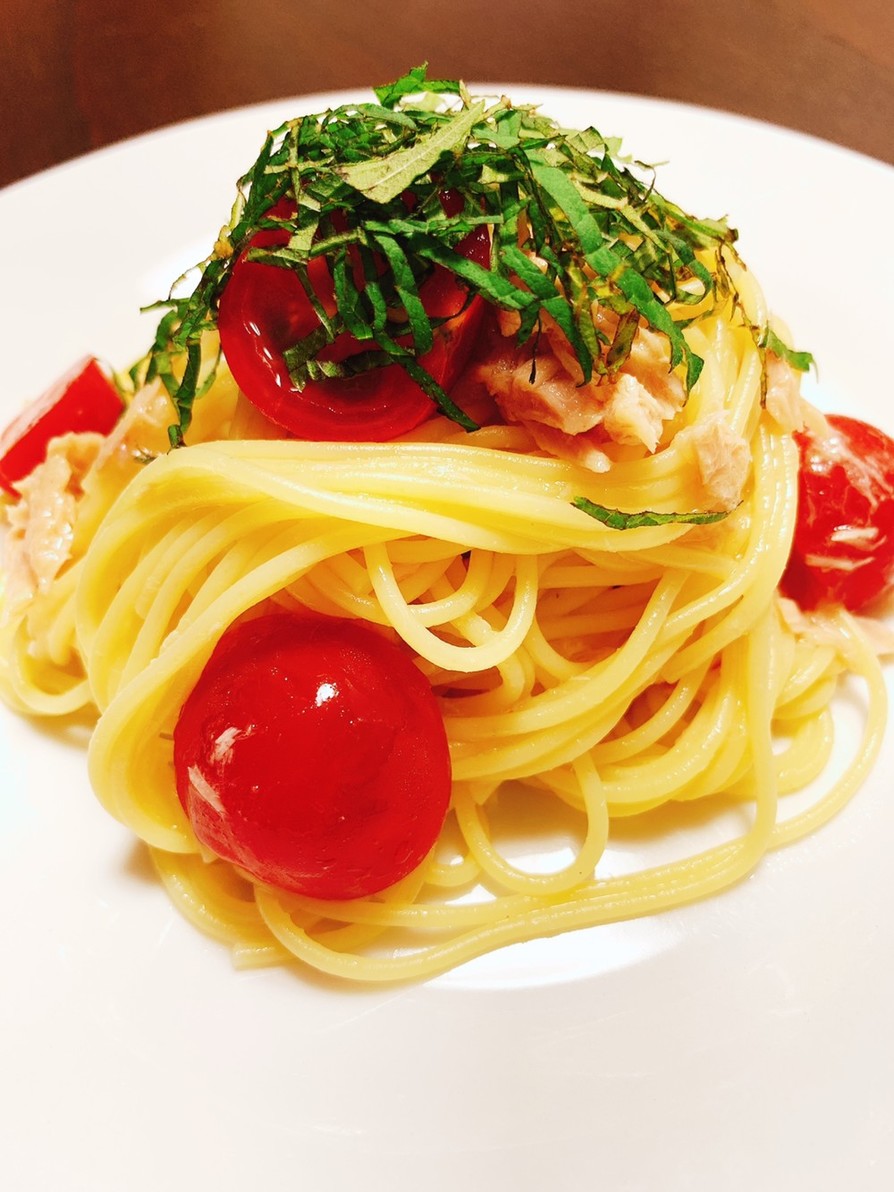 ♡ツナ&トマトの簡単冷製パスタ♡の画像