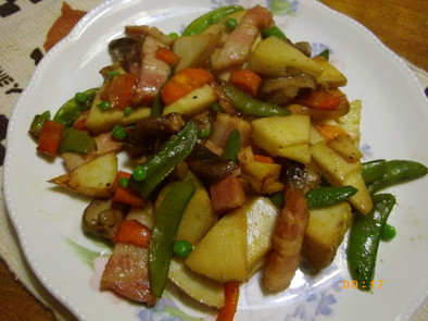 筍とスナップえんどうの中華炒めの写真