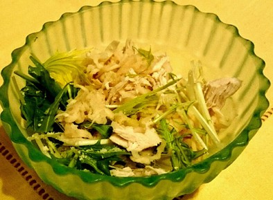 切干大根と水菜のサラダの写真