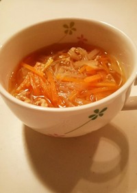 大根&にんじん春雨スープ