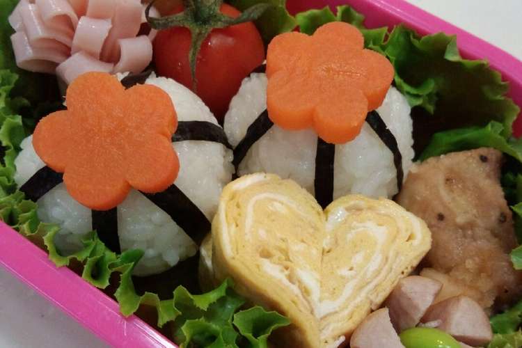 簡単 お弁当に お花のおにぎり レシピ 作り方 By Zun Ko クックパッド 簡単おいしいみんなのレシピが372万品