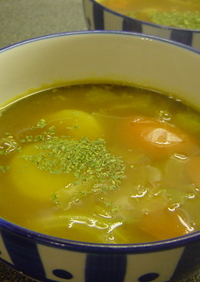10分以内♪カレー風味の野菜スープ