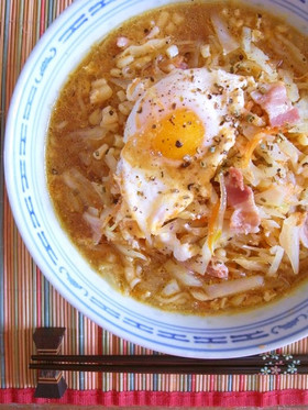 キャベツなラーメン*野菜ベーコン卵編
