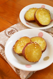 レンジで簡単☆お弁当にも・薩摩芋の甘煮。の写真