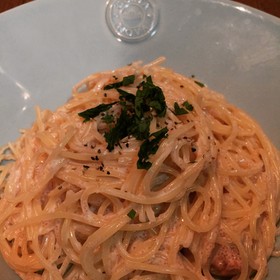 余った!生クリーム+明太子=たらこスパ