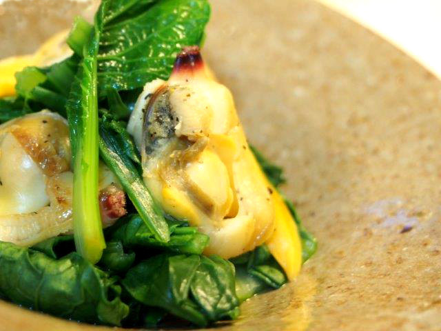 青柳貝と小松菜の醤油和えの画像