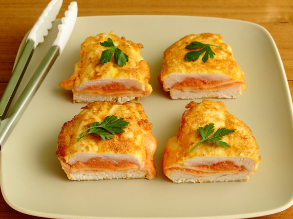 鶏肉の明太チーズ入りピカタ