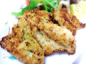 むね肉のパセリでパン粉焼き