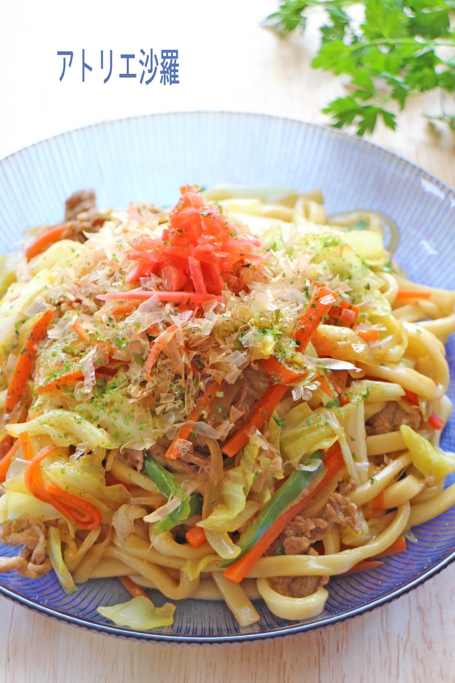 即席10分！麺つゆで簡単✿焼きうどん✿の画像