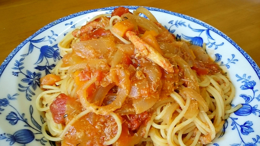 ゴージャス☆蟹のトマトチーズパスタの画像