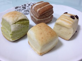 パイシートで抹茶スコーン☆チョコ.ココア