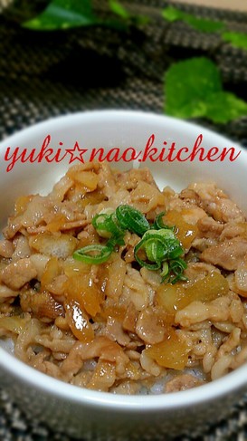 ☆節約♪豚肉と玉ねぎの甘辛丼☆