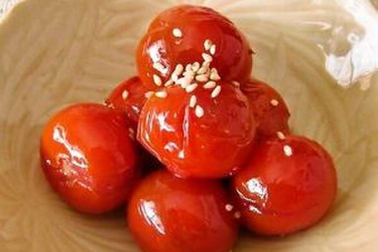 赤の常備菜 ミニトマトのポン酢マリネ レシピ 作り方 By すみれ店主 クックパッド 簡単おいしいみんなのレシピが365万品