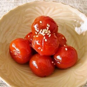 赤の常備菜★ミニトマトのポン酢マリネの画像