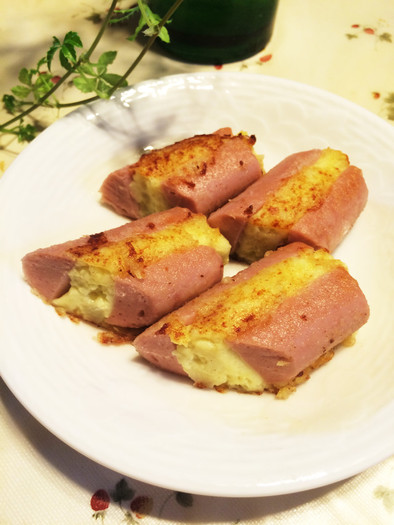 お弁当に☆魚肉ソーセージのポテトサンドの写真