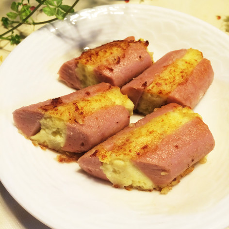 お弁当に☆魚肉ソーセージのポテトサンド