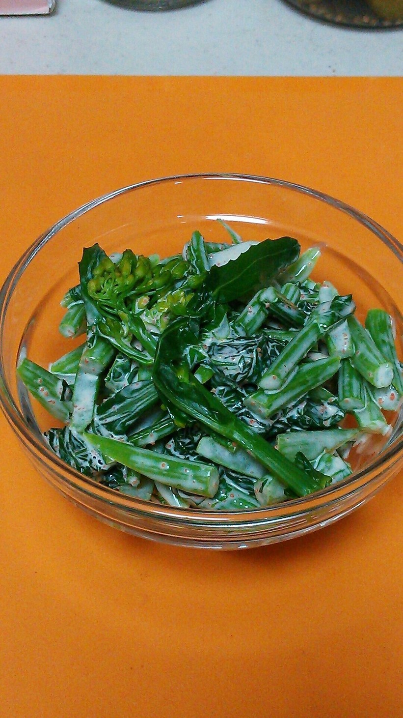 のらぼう菜の明太マヨ和えの画像