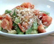 アボガドとなめことトマトのサラダの画像