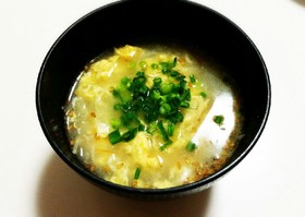 刺身のツマで節約スープ