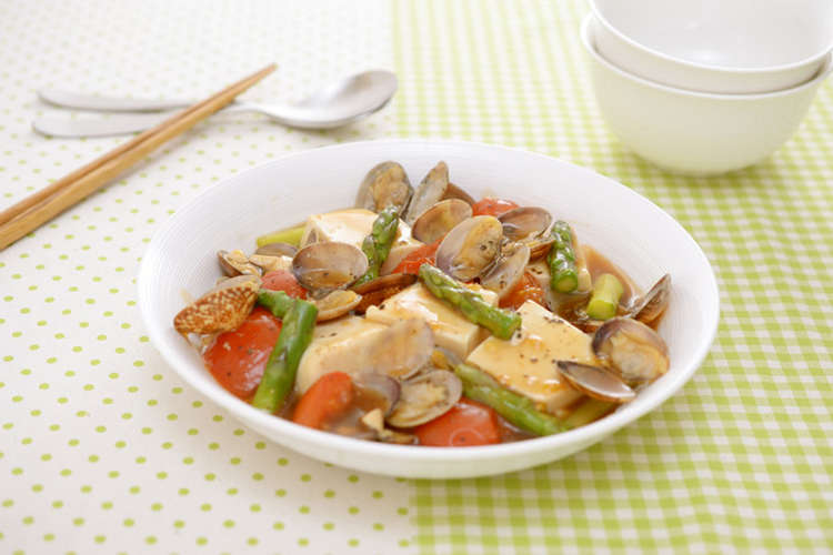 妊娠 授乳中に 鉄分たっぷりあさり豆腐 レシピ 作り方 By 月とみのり クックパッド