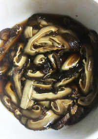 冷やし中華用  干し椎茸 甘辛を時短で。