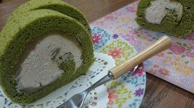 ♣米粉の抹茶シフォンロール♣