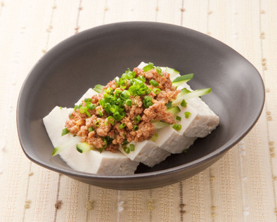 豆腐のオイスターソース 肉味噌がけの写真