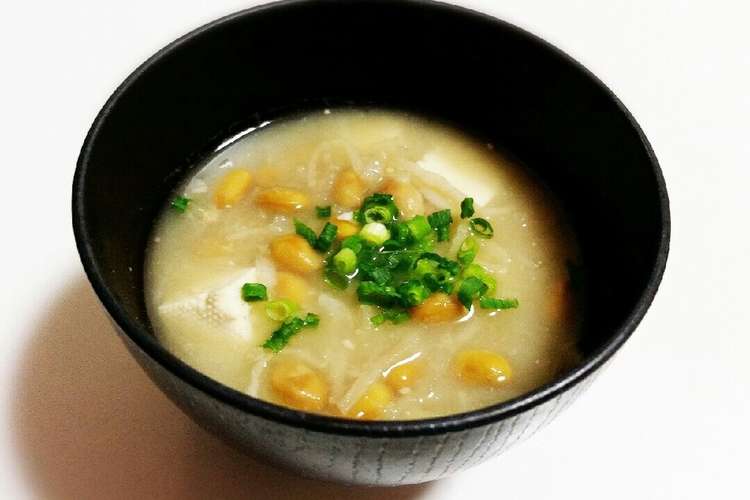 栄養満点 切干大根と納豆の味噌汁 レシピ 作り方 By すばママキッチン クックパッド