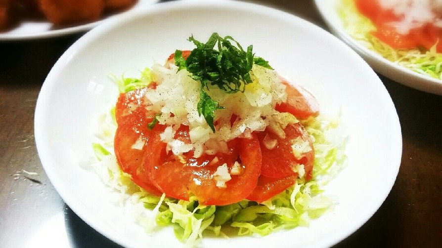♡オニオントマトのオリーブオイルサラダ♡の画像