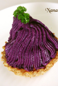 紫芋のモンブランタルト♪マクロビスイーツ
