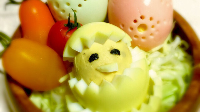 ゆでたまごの 楽しい飾り切り レシピ 作り方 By 英さん クックパッド 簡単おいしいみんなのレシピが356万品