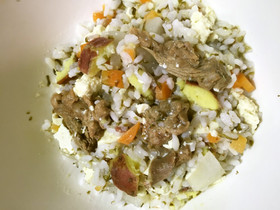 犬用 牛スジと豆腐の海苔入りおじや